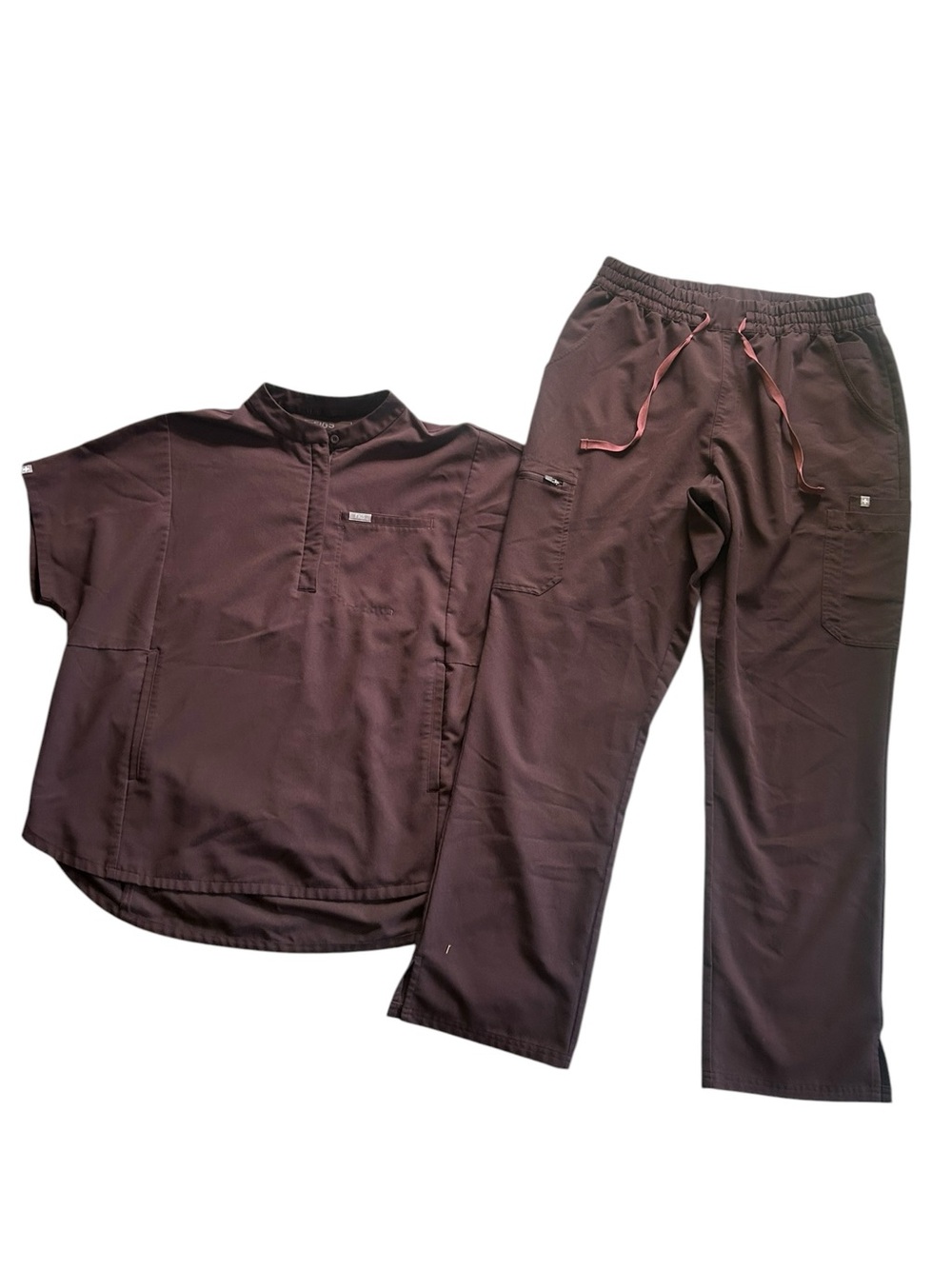 Figs SET Montex Top High Waisted Dowa Pants ESPRESSO XXL Scrubs